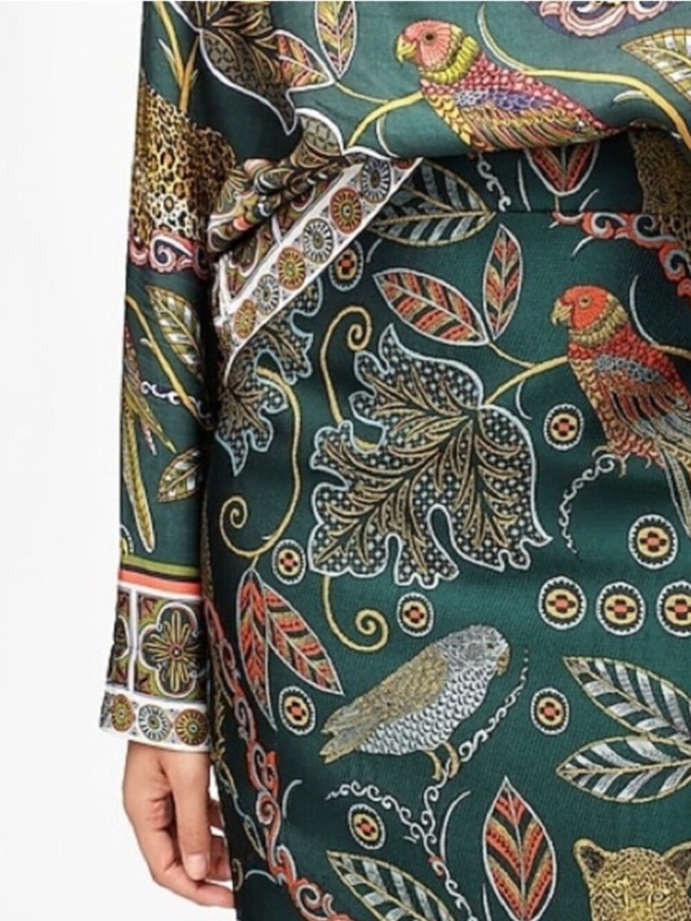 J. Crew No. 2 Pencil Skirt in Ornate Jungle Print Sz 8 - Picture 3 of 6
